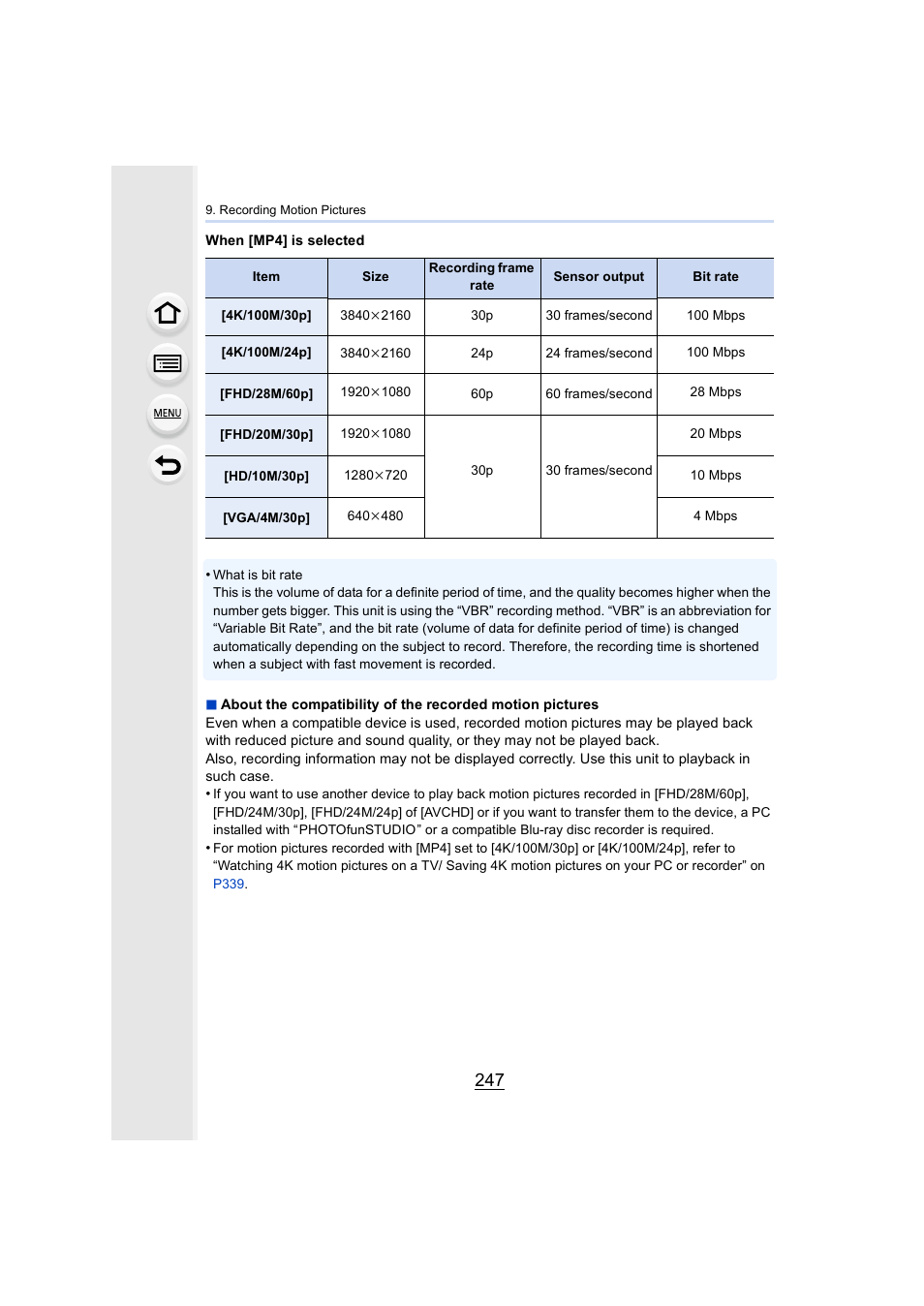 Panasonic Lumix DMC-G7 body User Manual | Page 247 / 411