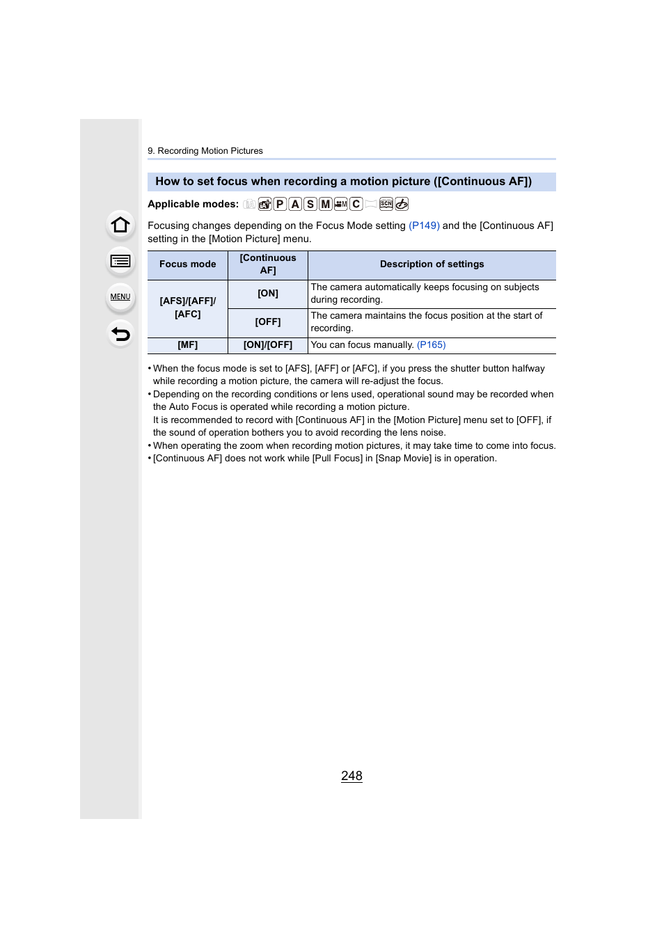 Panasonic Lumix DMC-G7 body User Manual | Page 248 / 411