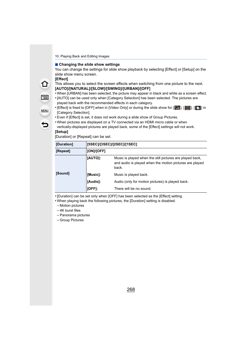Panasonic Lumix DMC-G7 body User Manual | Page 268 / 411