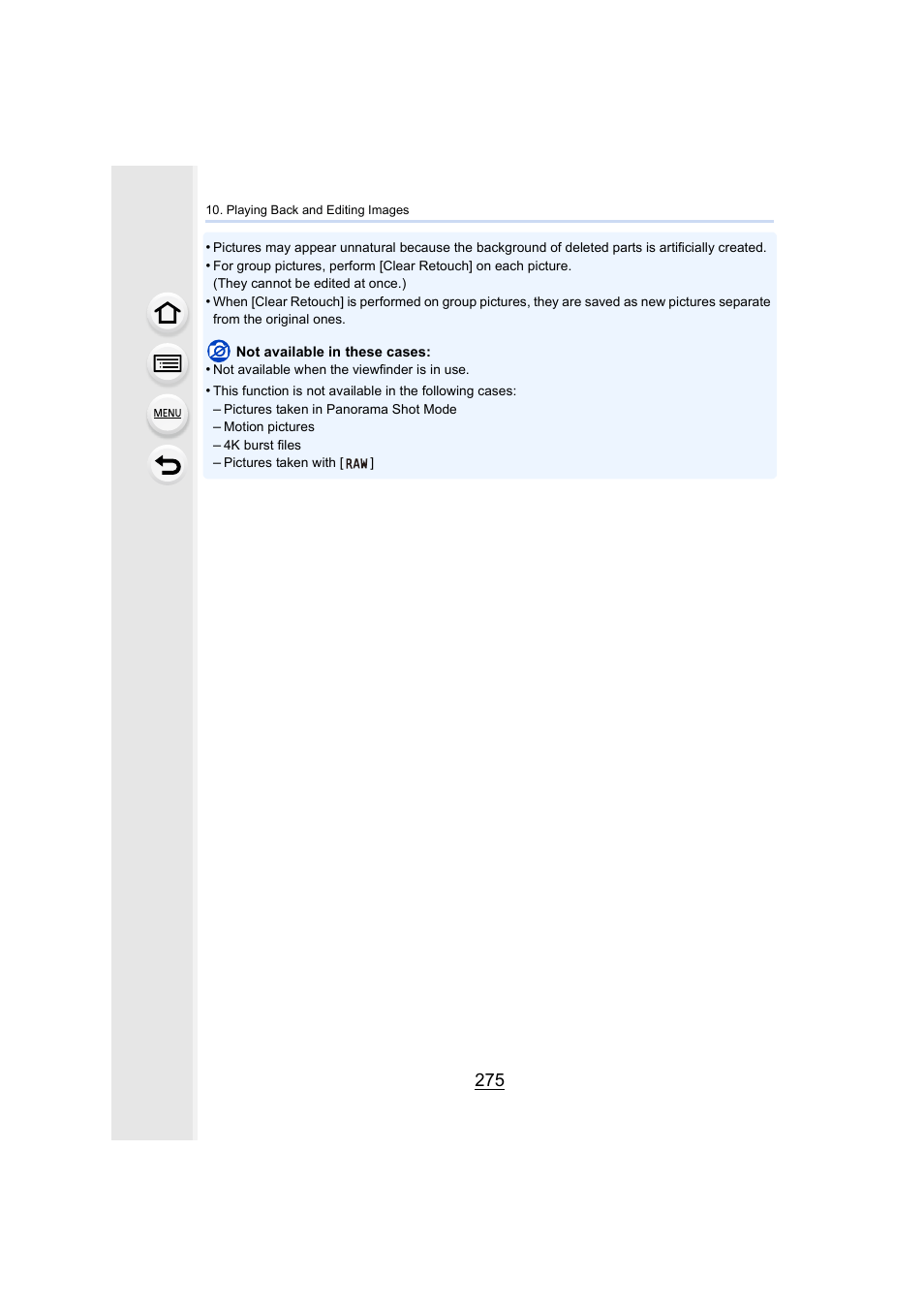 Panasonic Lumix DMC-G7 body User Manual | Page 275 / 411