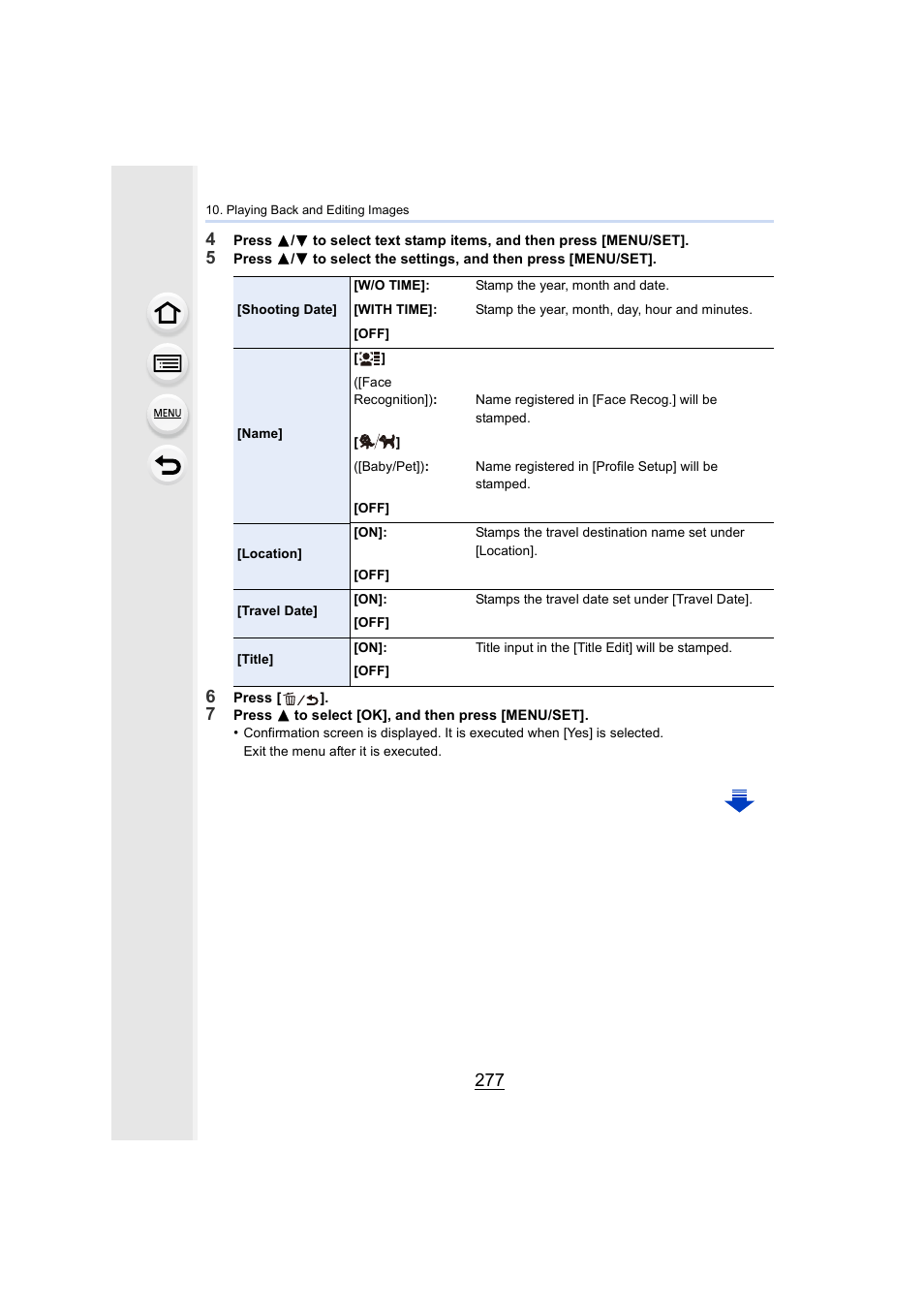 Panasonic Lumix DMC-G7 body User Manual | Page 277 / 411
