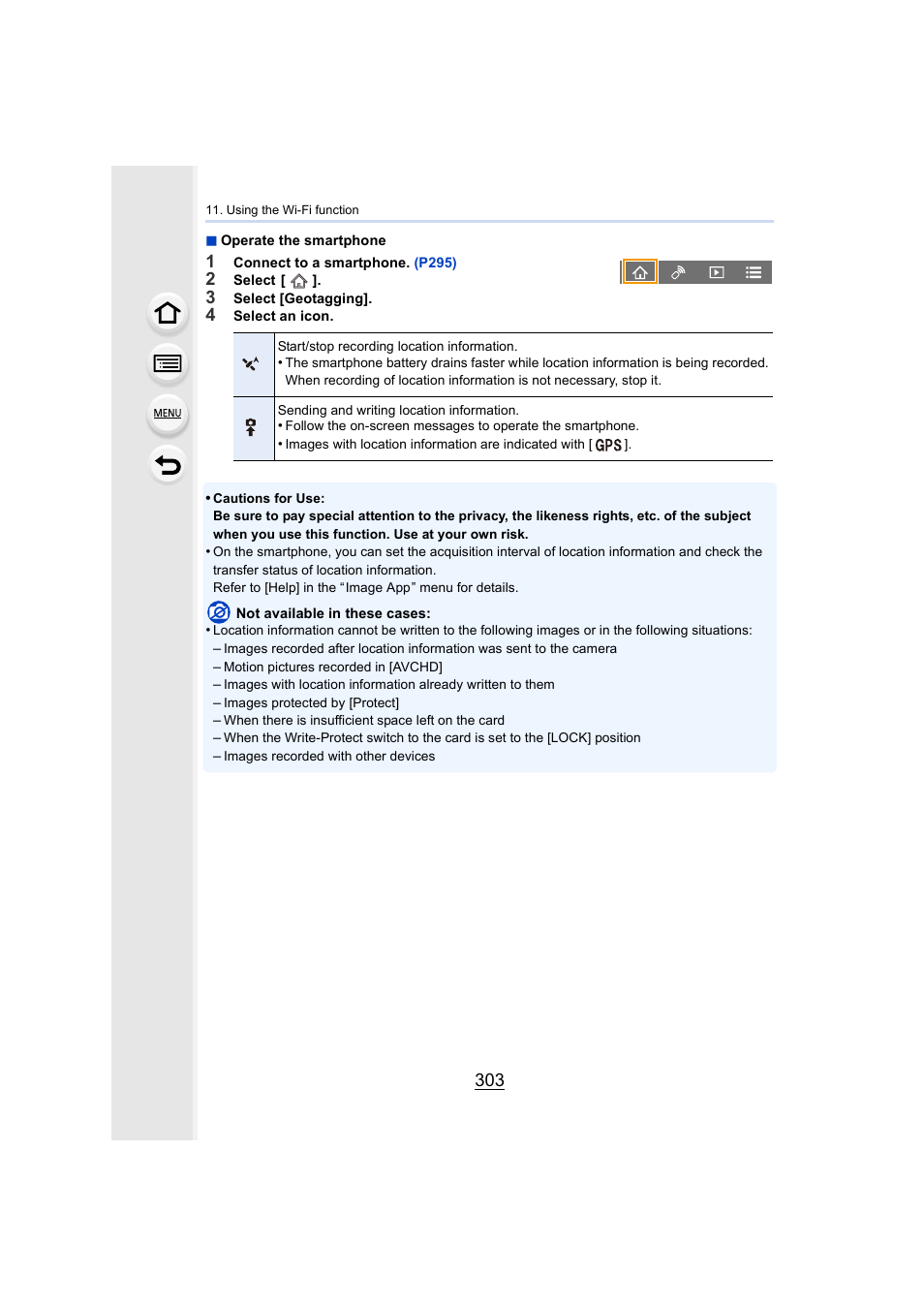 Panasonic Lumix DMC-G7 body User Manual | Page 303 / 411