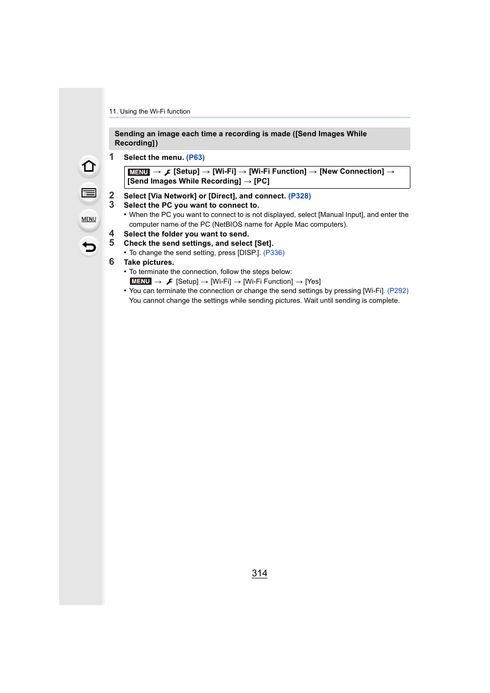 P314 | Panasonic Lumix DMC-G7 body User Manual | Page 314 / 411