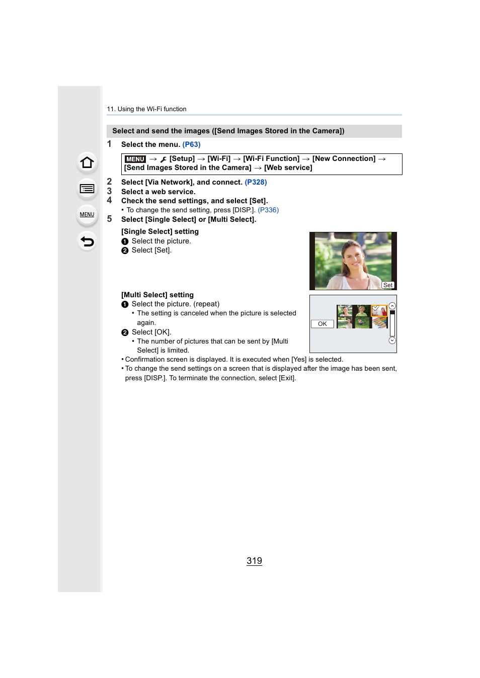 P319 | Panasonic Lumix DMC-G7 body User Manual | Page 319 / 411
