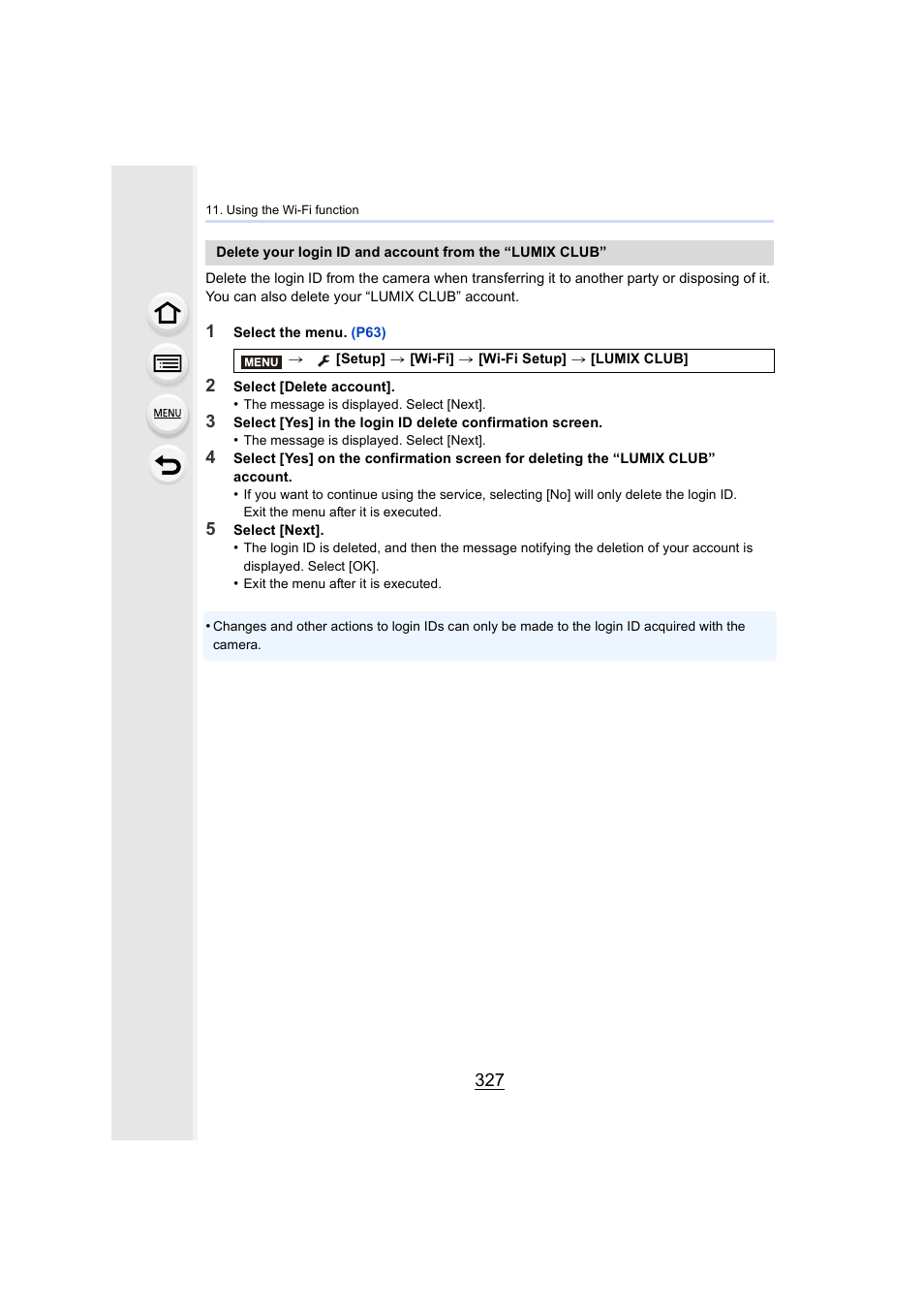 P327) | Panasonic Lumix DMC-G7 body User Manual | Page 327 / 411