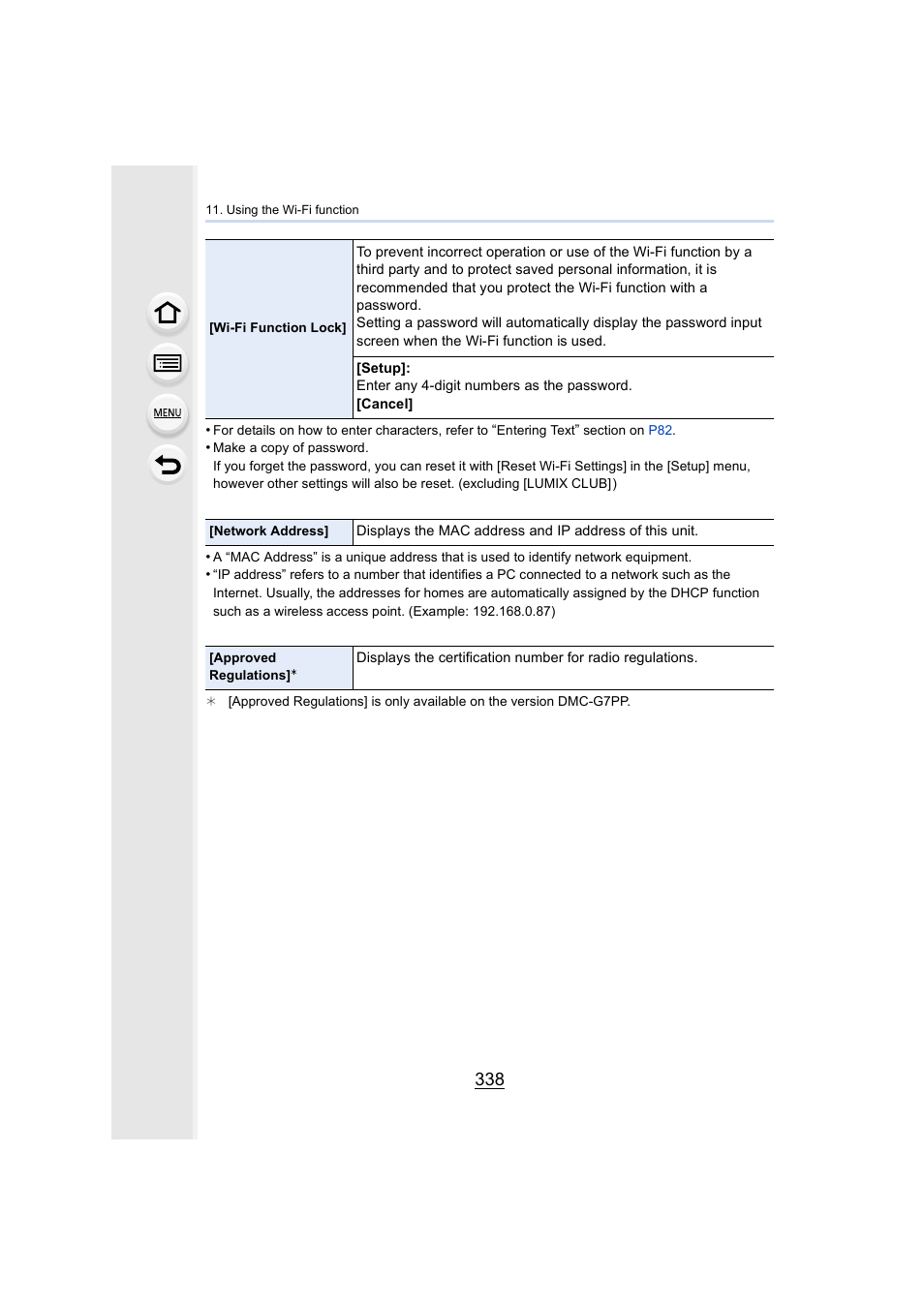 Panasonic Lumix DMC-G7 body User Manual | Page 338 / 411