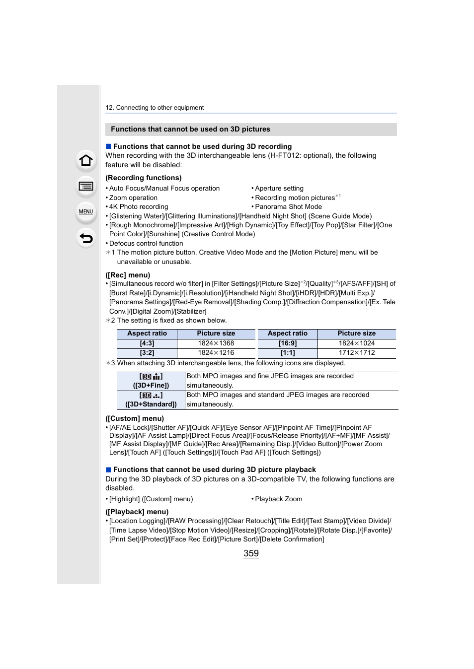 Panasonic Lumix DMC-G7 body User Manual | Page 359 / 411