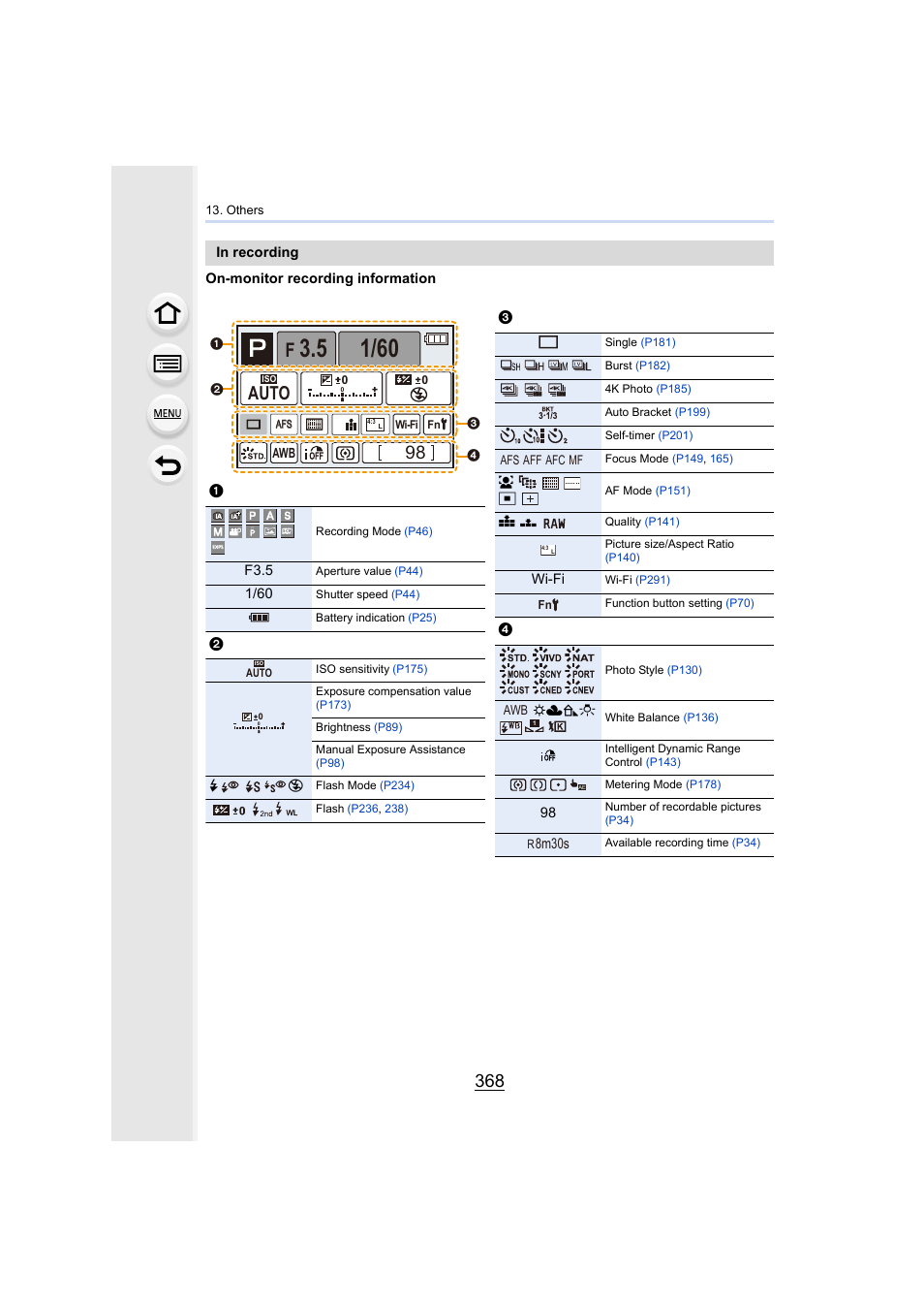 Auto, 8m30s | Panasonic Lumix DMC-G7 body User Manual | Page 368 / 411