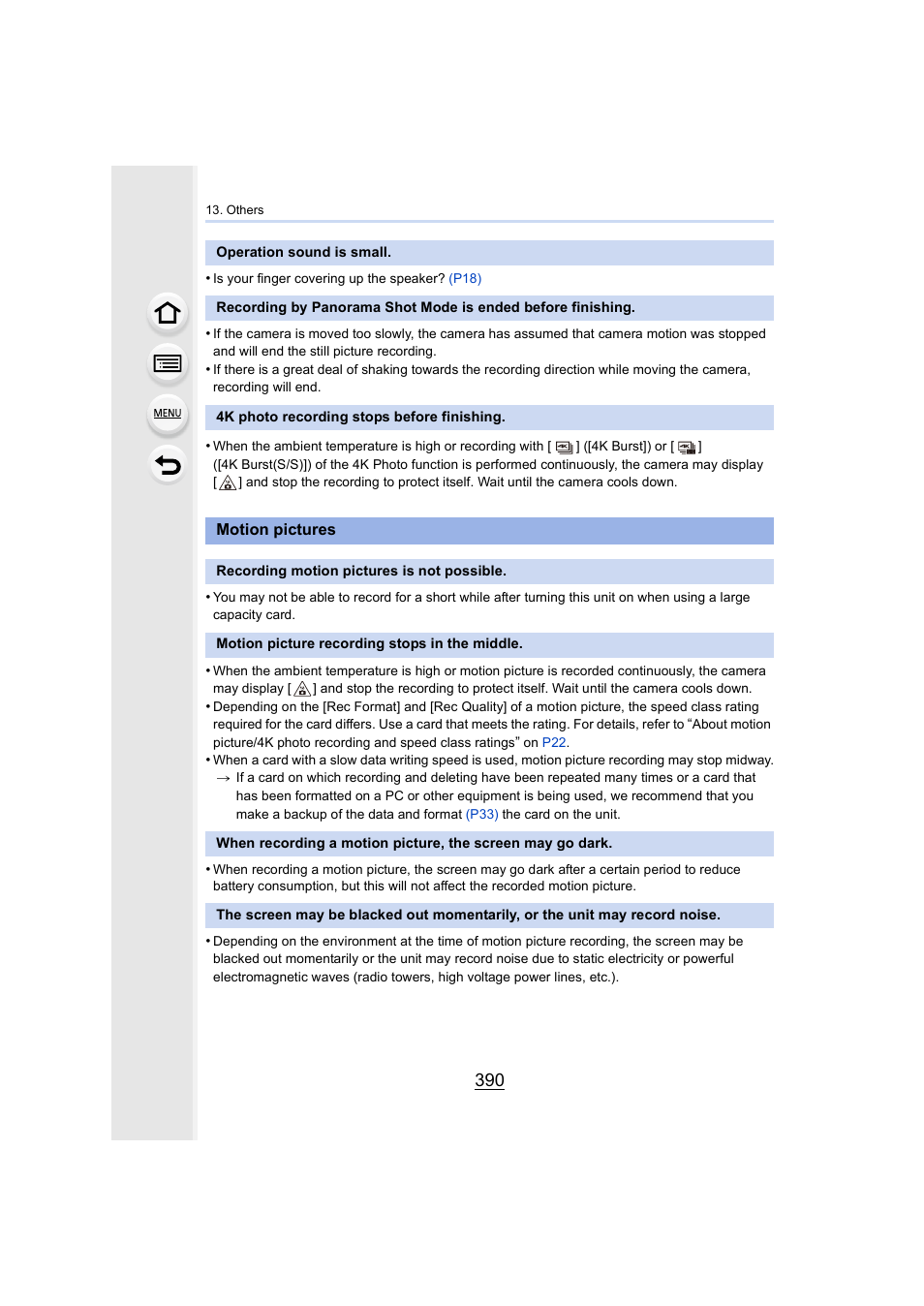 Motion pictures | Panasonic Lumix DMC-G7 body User Manual | Page 390 / 411