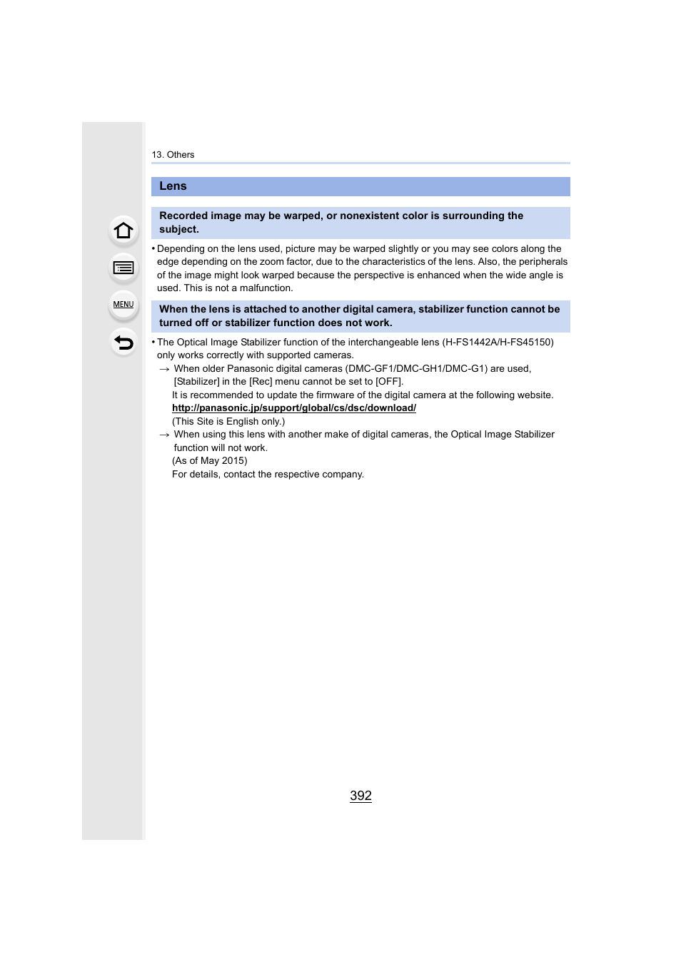 Panasonic Lumix DMC-G7 body User Manual | Page 392 / 411