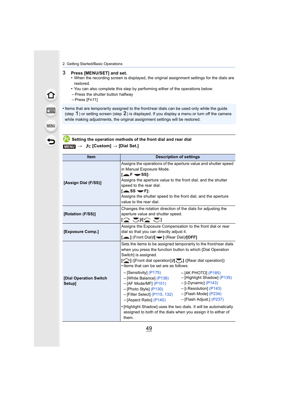 P49) | Panasonic Lumix DMC-G7 body User Manual | Page 49 / 411