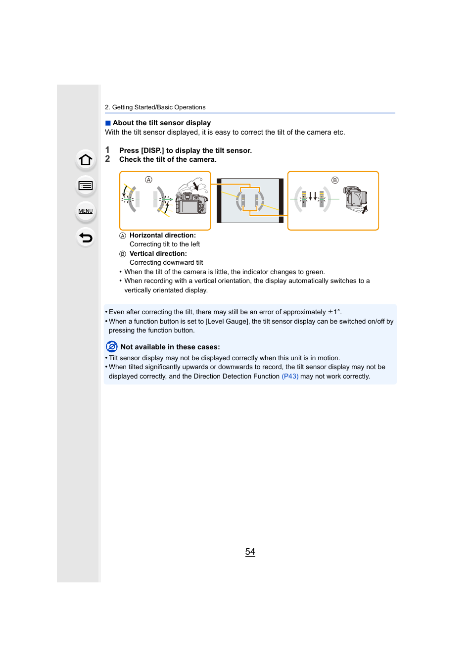 Panasonic Lumix DMC-G7 body User Manual | Page 54 / 411