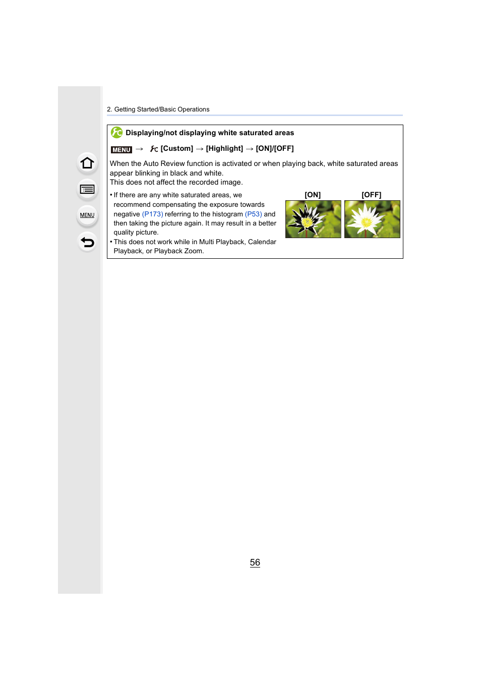 Panasonic Lumix DMC-G7 body User Manual | Page 56 / 411