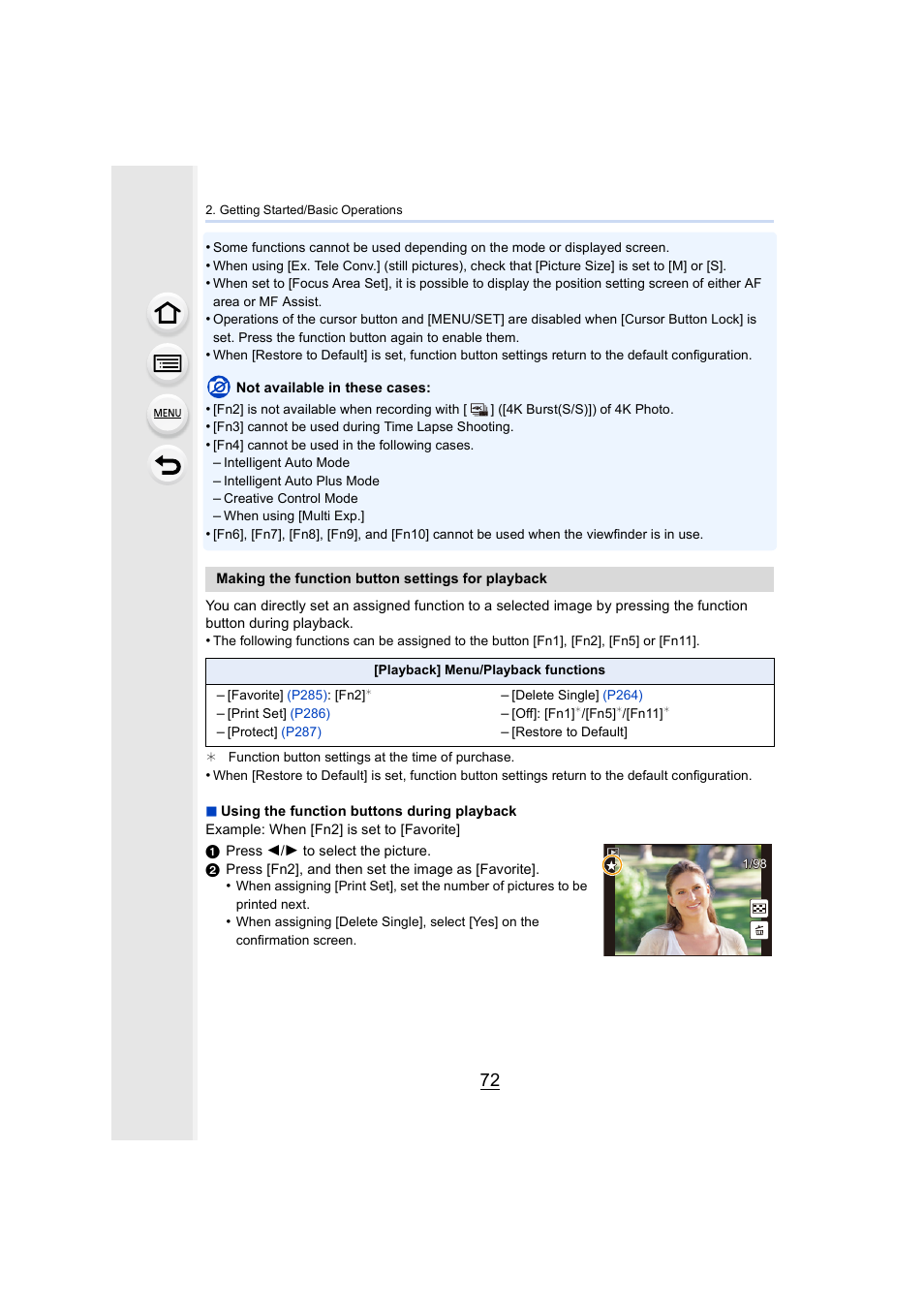 P72) | Panasonic Lumix DMC-G7 body User Manual | Page 72 / 411
