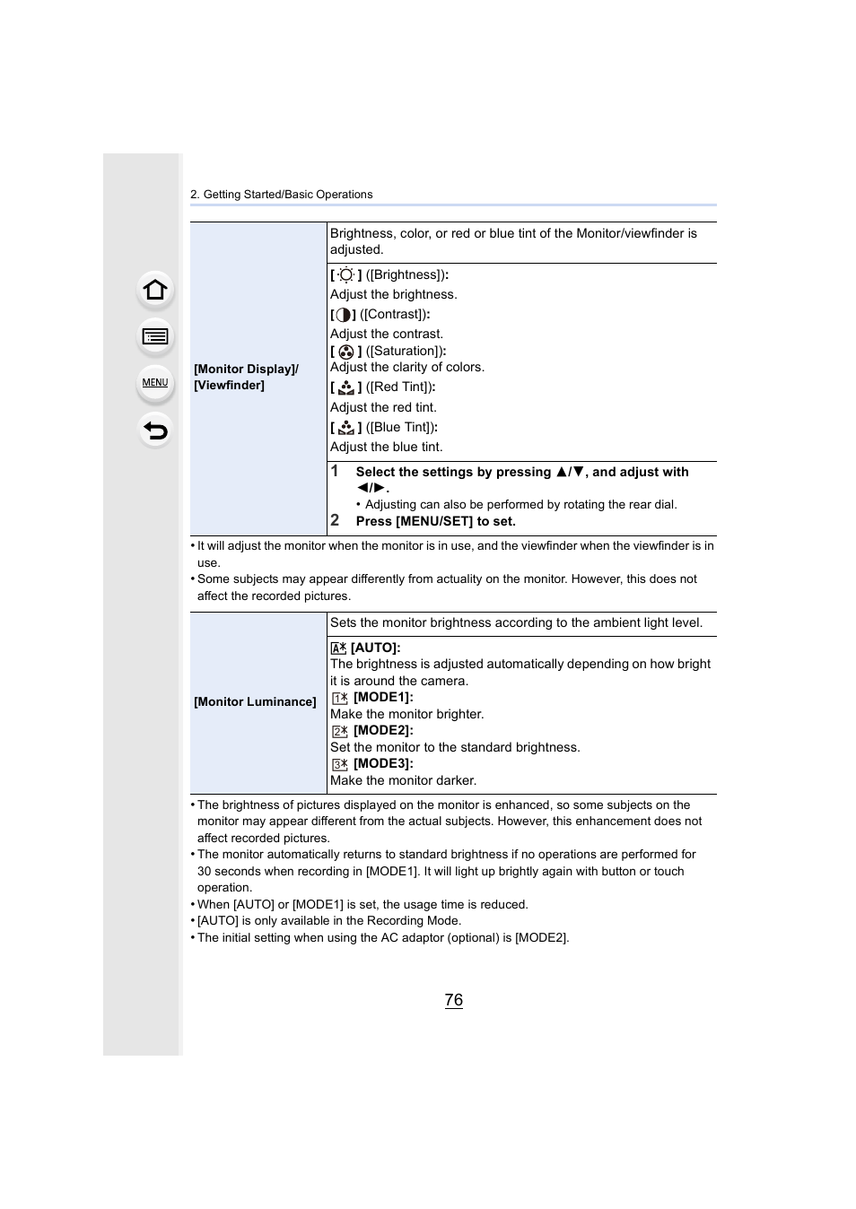 Panasonic Lumix DMC-G7 body User Manual | Page 76 / 411