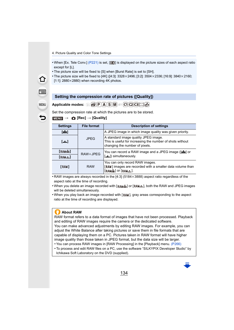 P134, P134) | Panasonic Lumix GX8 User Manual | Page 134 / 403