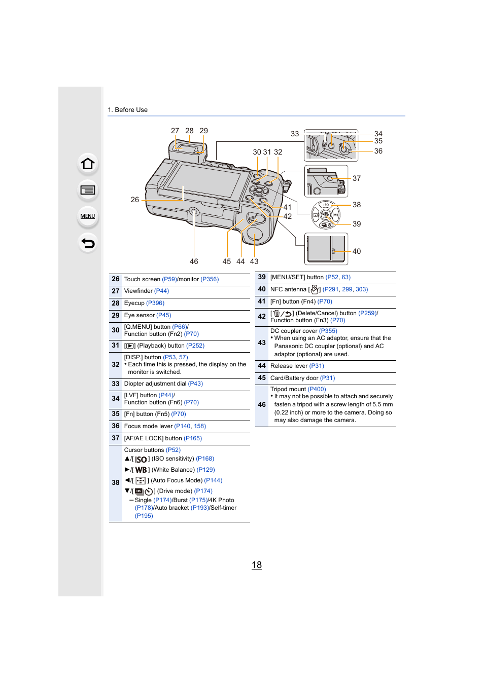 Panasonic Lumix GX8 User Manual | Page 18 / 403