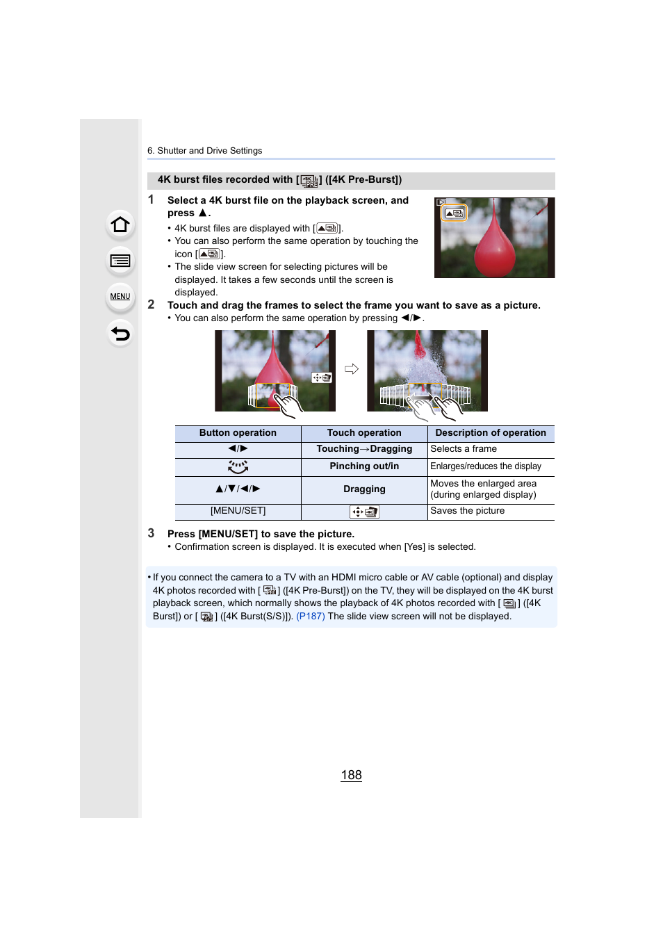 P188 | Panasonic Lumix GX8 User Manual | Page 188 / 403