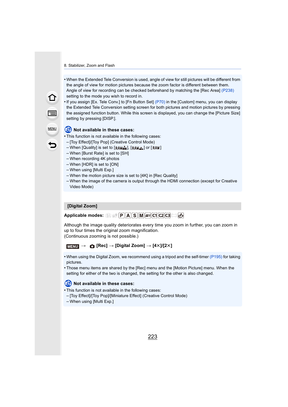 P223) | Panasonic Lumix GX8 User Manual | Page 223 / 403