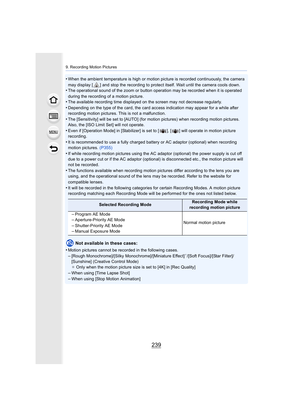 Panasonic Lumix GX8 User Manual | Page 239 / 403