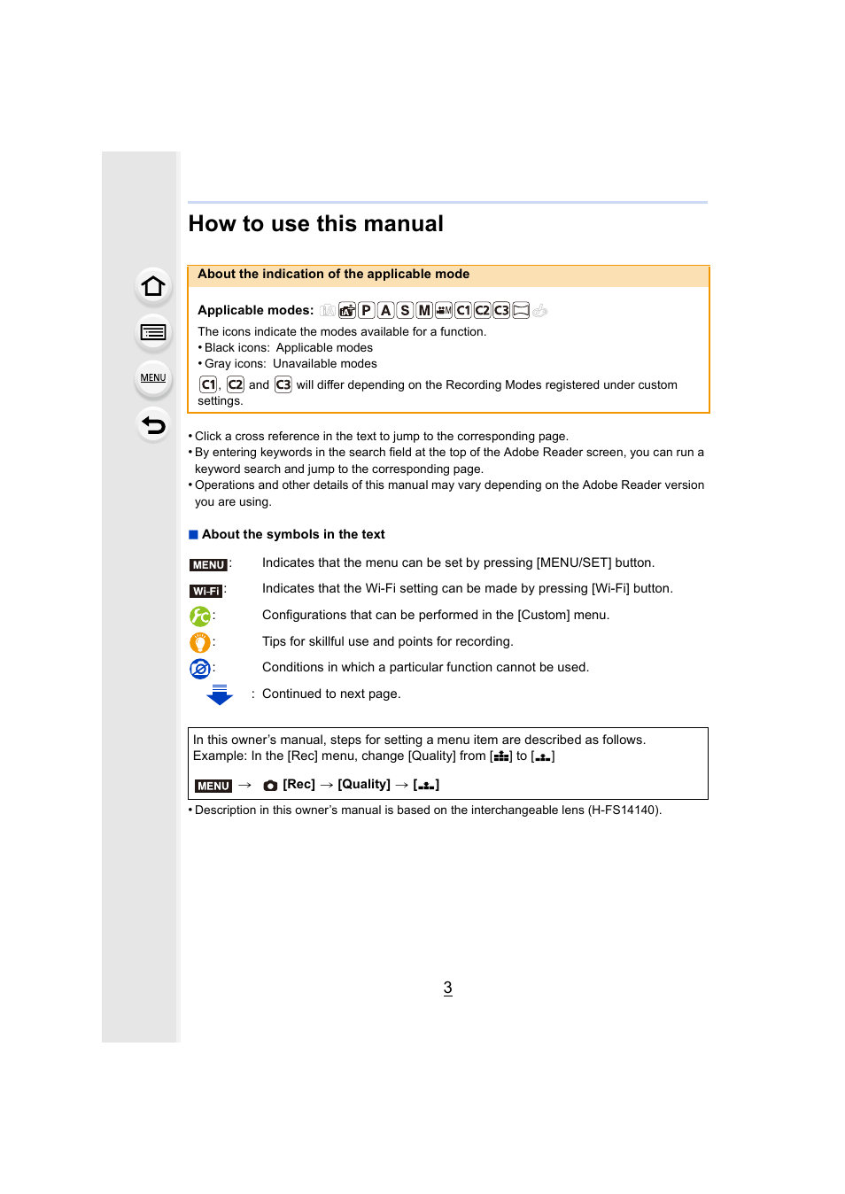How to use this manual | Panasonic Lumix GX8 User Manual | Page 3 / 403