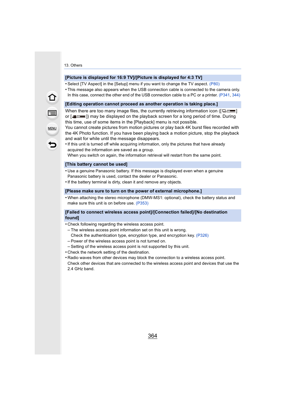 P364) | Panasonic Lumix GX8 User Manual | Page 364 / 403