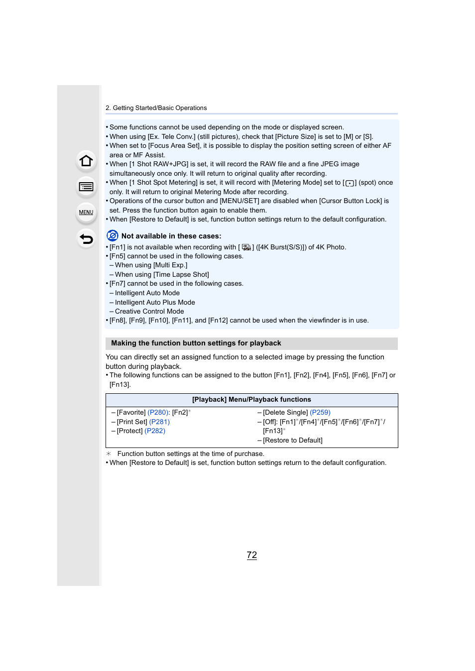 P72) | Panasonic Lumix GX8 User Manual | Page 72 / 403