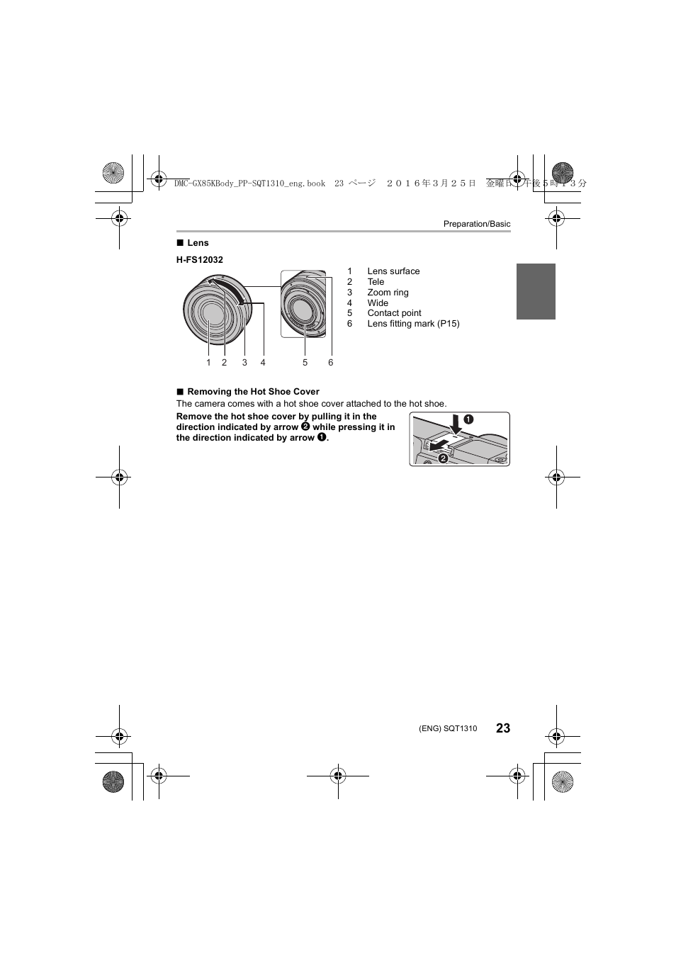 Panasonic Lumix GX80 User Manual | Page 23 / 92