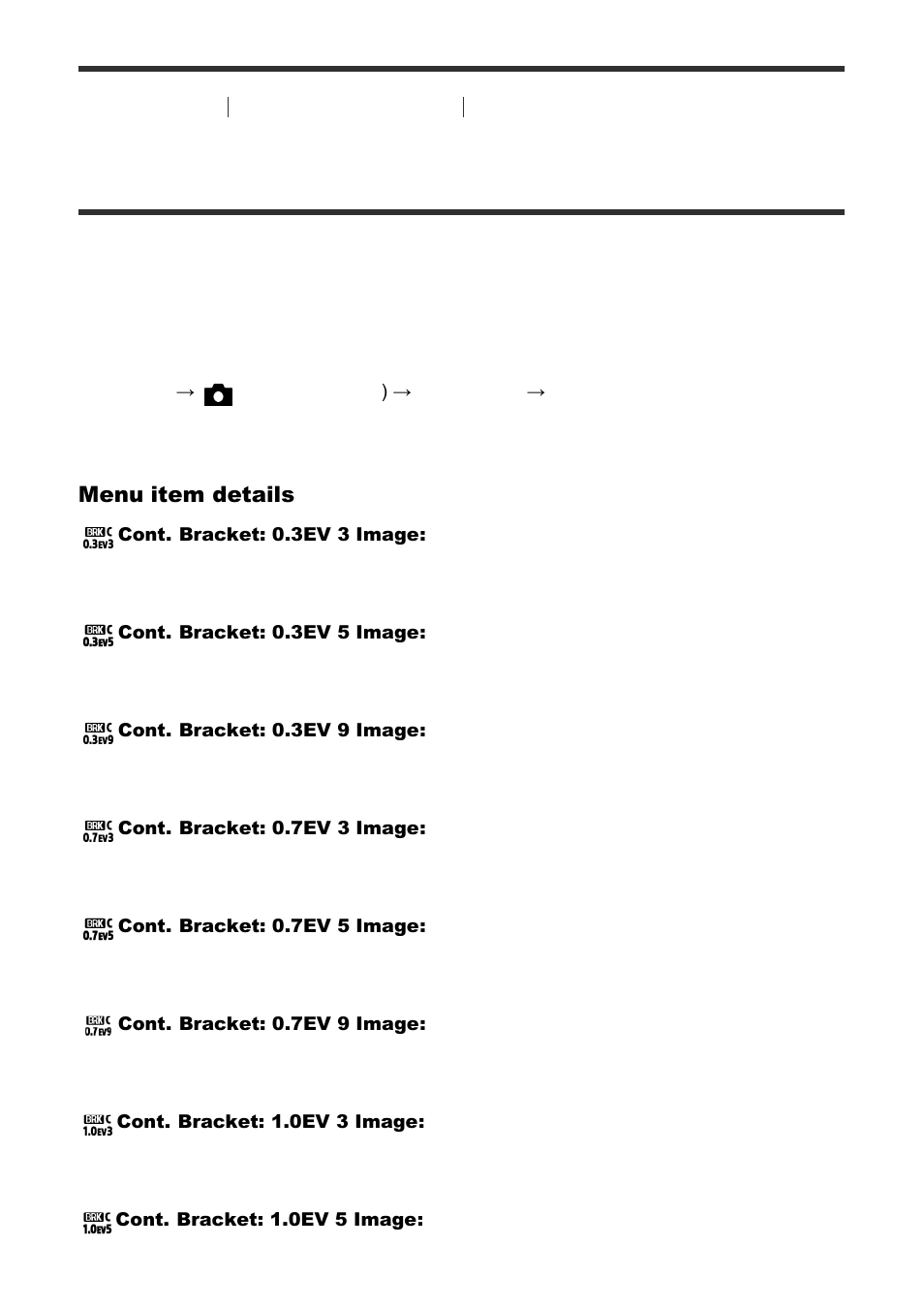 Cont. bracket | Sony Cyber-shot DSC-RX100 IV User Manual | Page 102 / 259