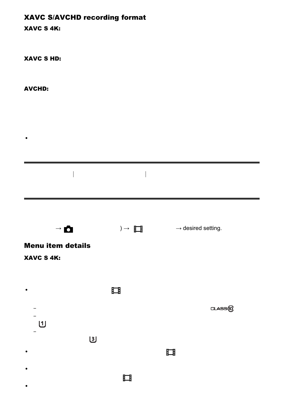 File format (movie) [103, File format (movie) | Sony Cyber-shot DSC-RX100 IV User Manual | Page 120 / 259