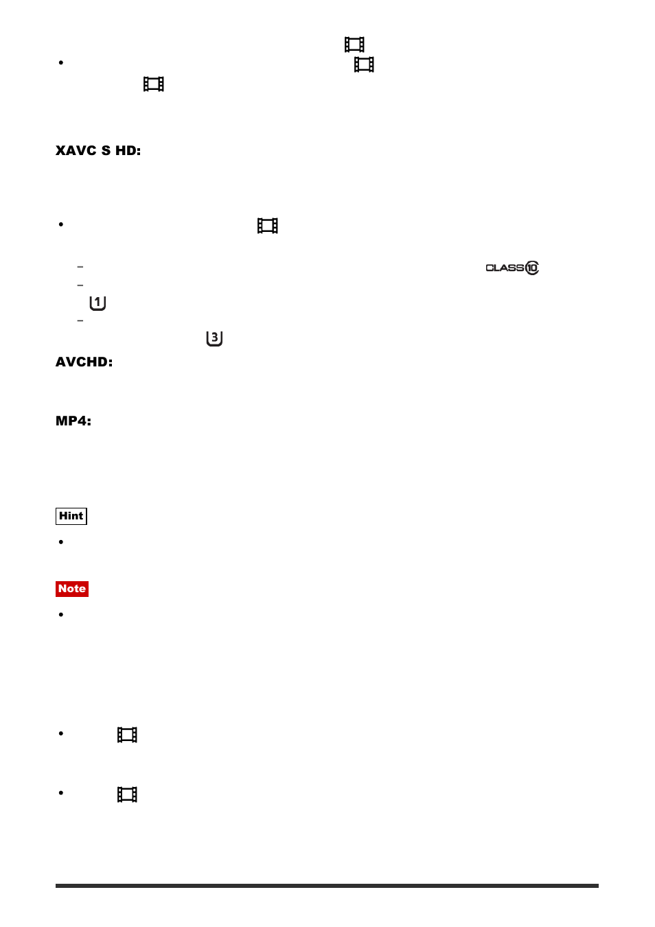 Record setting (movie) [104 | Sony Cyber-shot DSC-RX100 IV User Manual | Page 121 / 259