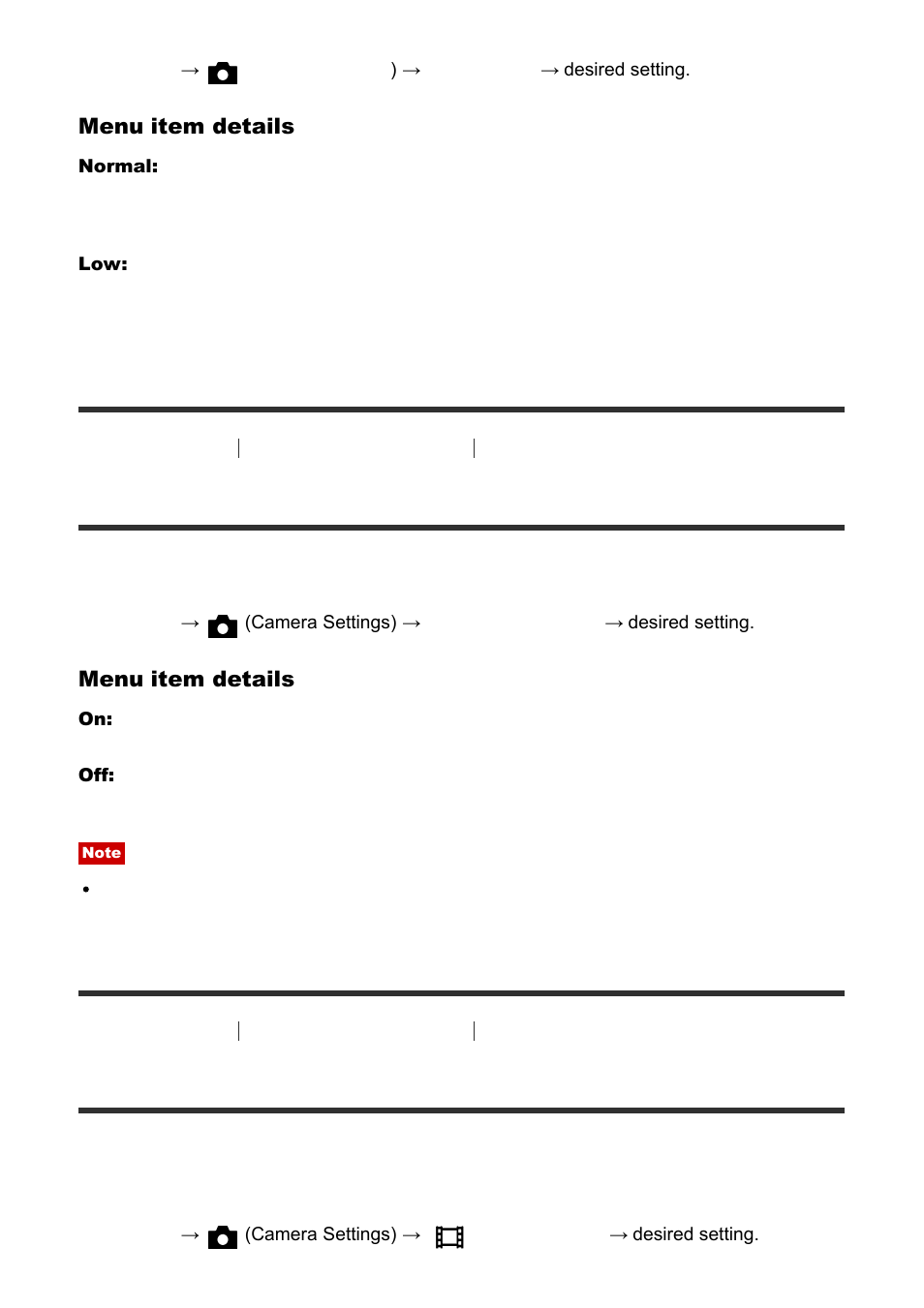 Wind noise reduct. [115, Auto slow shut. (movie) [116, Wind noise reduct | Auto slow shut. (movie) | Sony Cyber-shot DSC-RX100 IV User Manual | Page 131 / 259