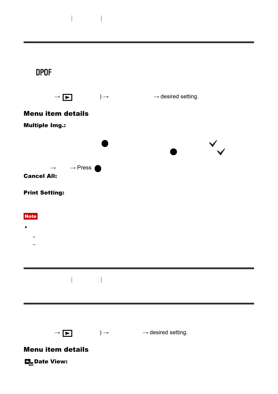 View mode [161, Specify printing, View mode | Sony Cyber-shot DSC-RX100 IV User Manual | Page 162 / 259