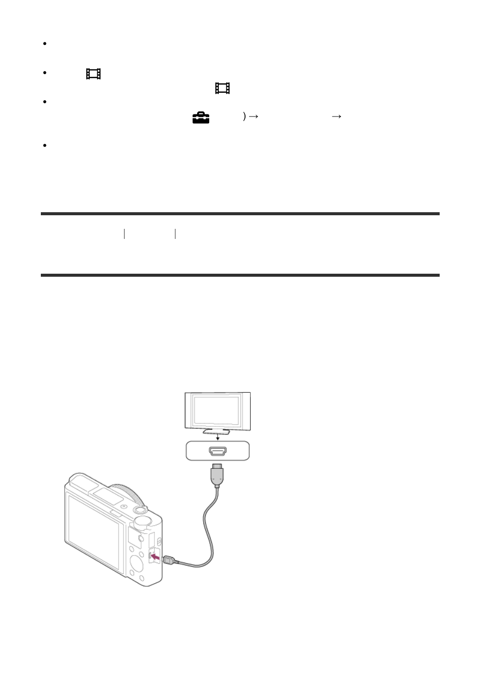 Viewing images on a “bravia” sync-compatible tv | Sony Cyber-shot DSC-RX100 IV User Manual | Page 168 / 259