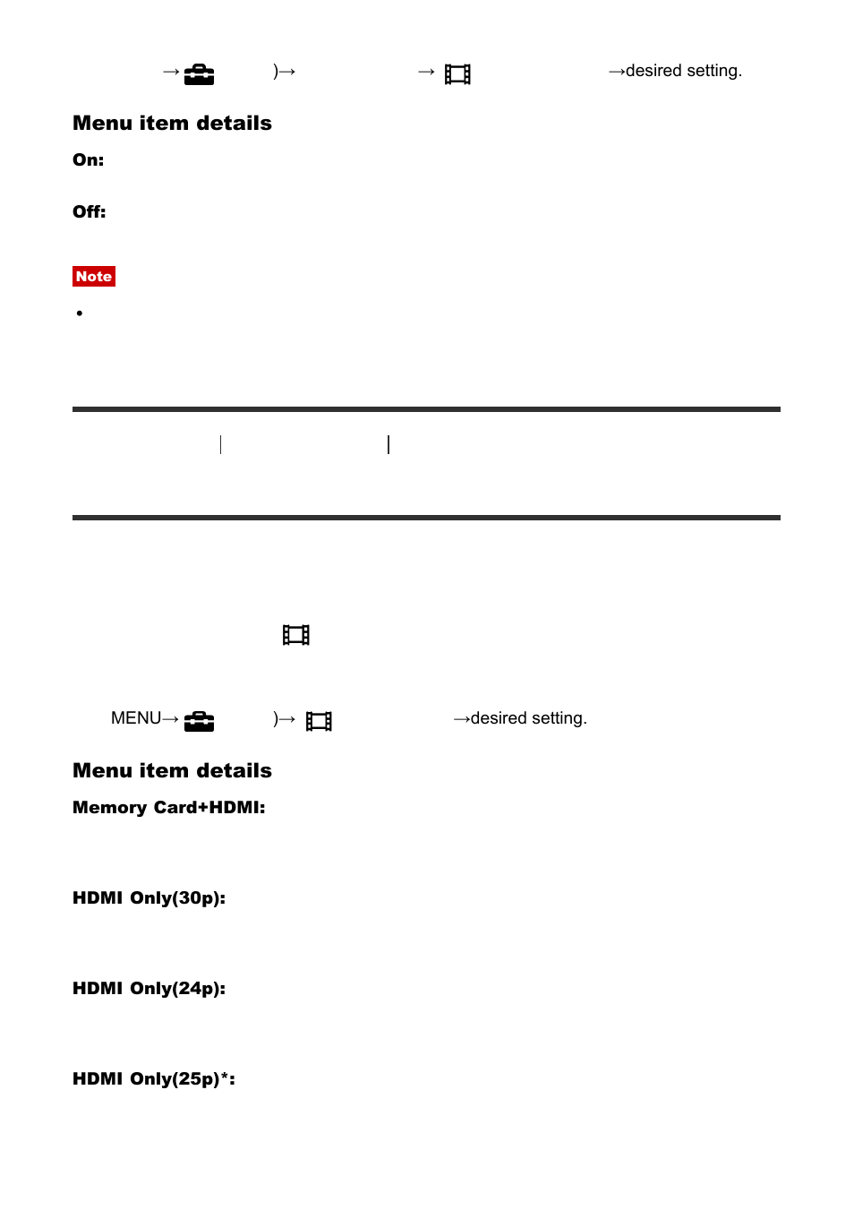 4k output sel. (movie) [191, 4k output sel. (movie) | Sony Cyber-shot DSC-RX100 IV User Manual | Page 183 / 259