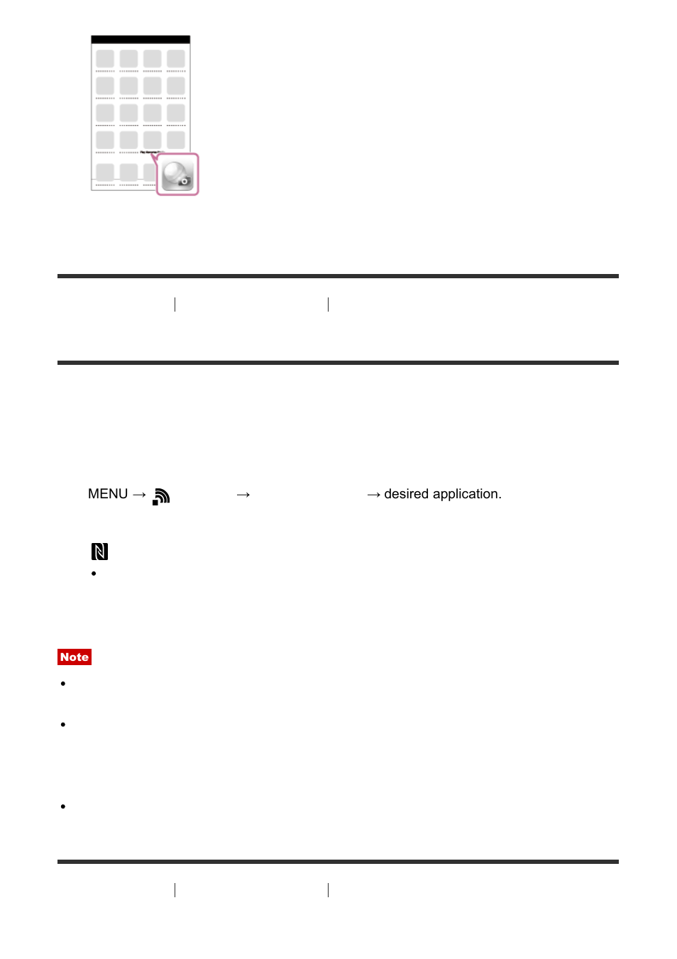 Smart remote embedded [213, Calling up an application using [one-touch(nfc) | Sony Cyber-shot DSC-RX100 IV User Manual | Page 195 / 259