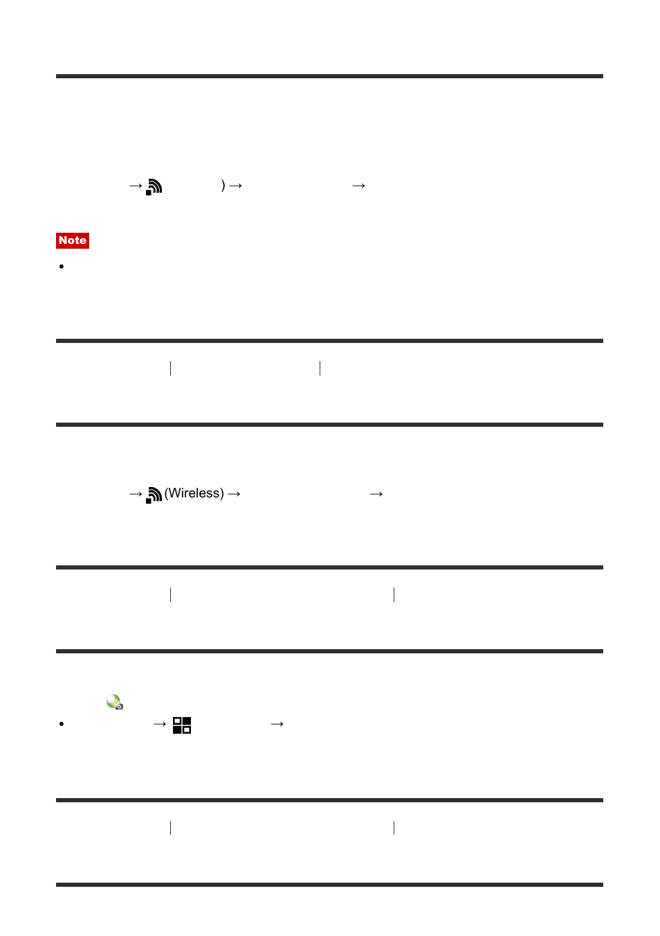 Reset network set. [225, Playmemories camera apps [226, Recommended computer environment [227 | Ssid/pw reset, Reset network set, Recommended computer environment | Sony Cyber-shot DSC-RX100 IV User Manual | Page 207 / 259