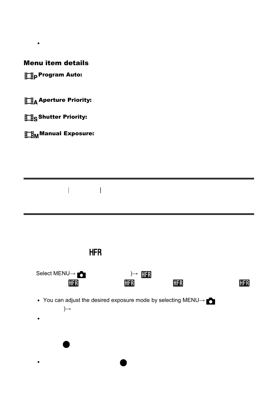 Shooting super-slow-motion movies (hfr settings) | Sony Cyber-shot DSC-RX100 IV User Manual | Page 64 / 259