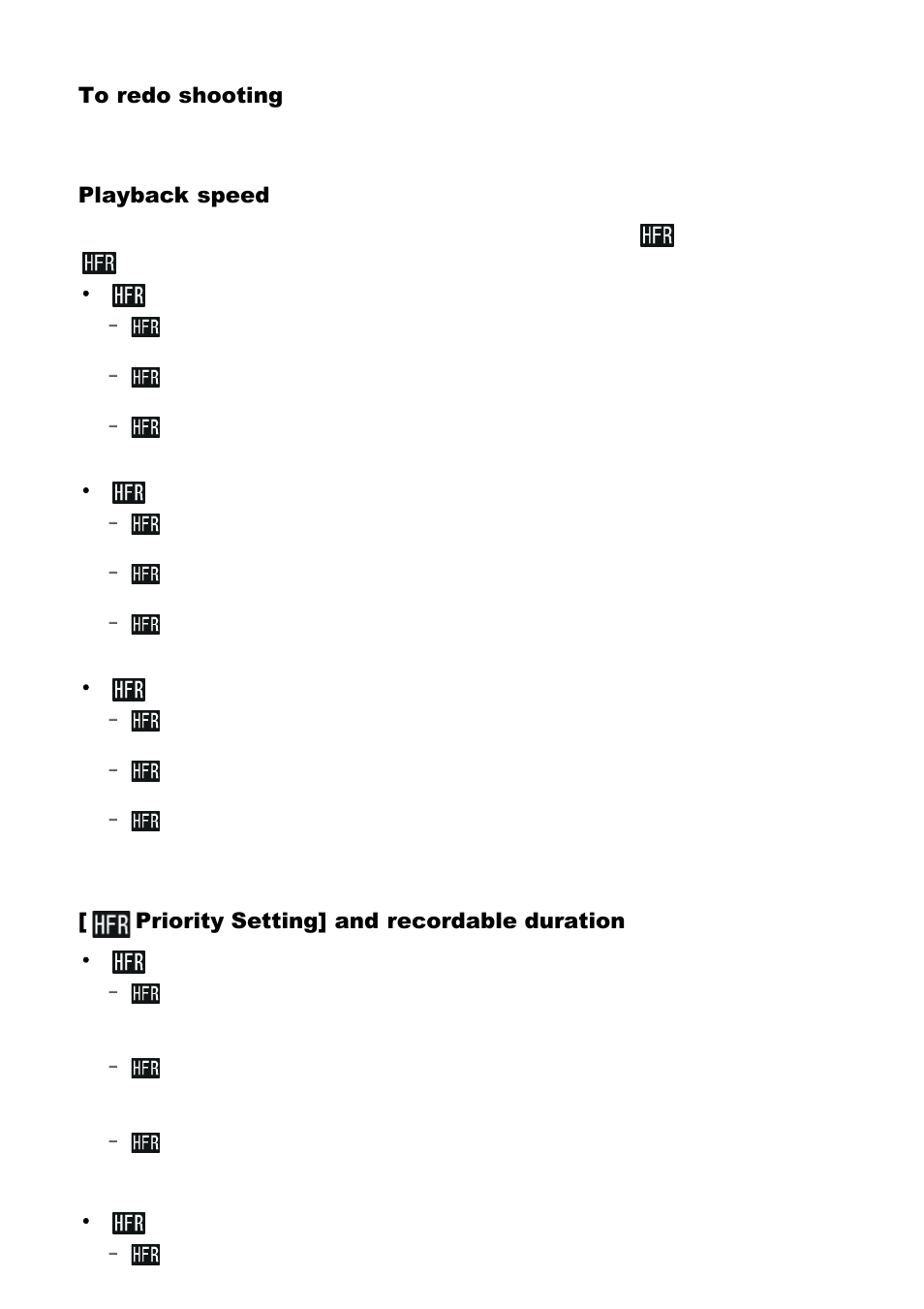 Playback speed, Priority setting] and recordable duration | Sony Cyber-shot DSC-RX100 IV User Manual | Page 66 / 259