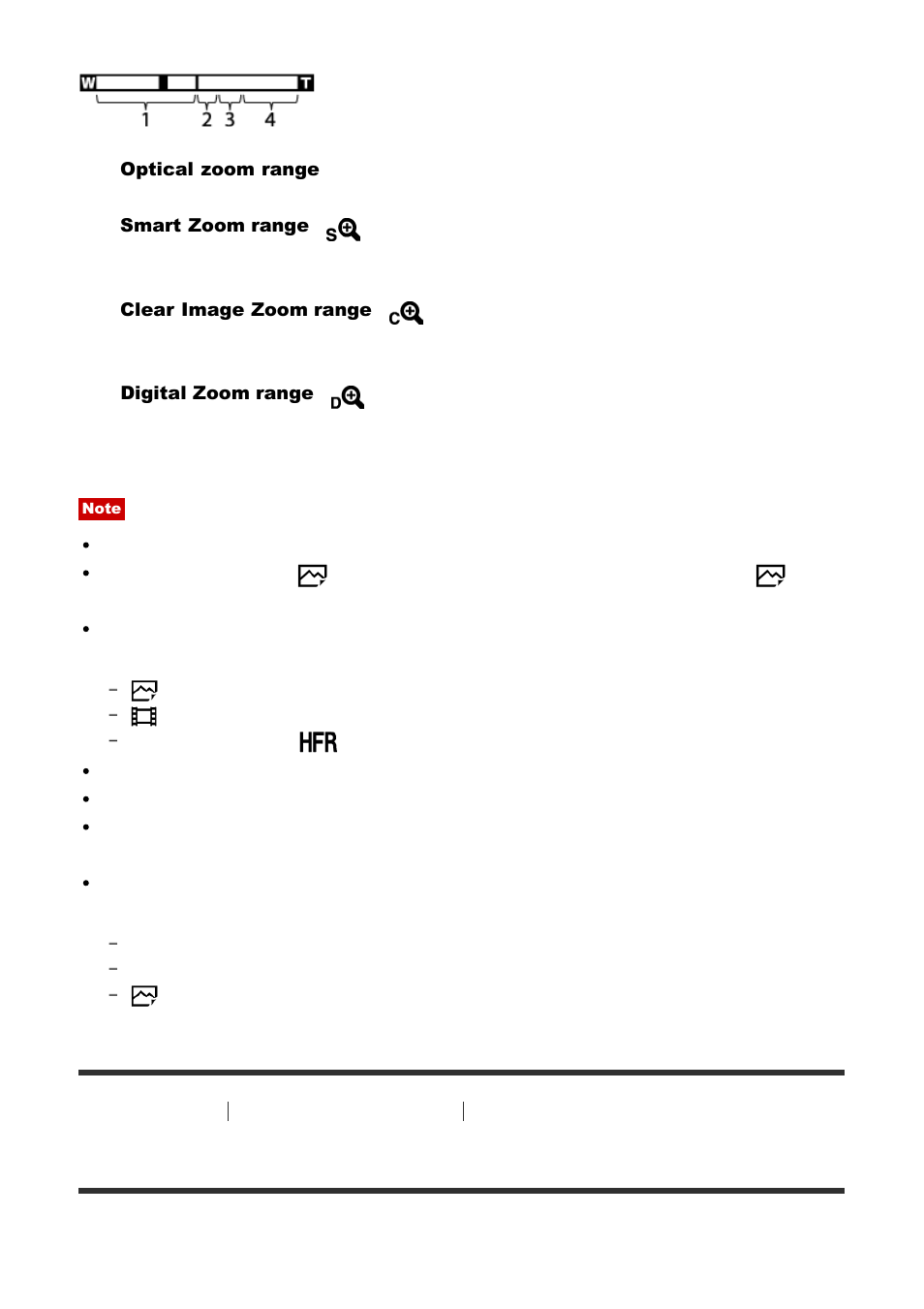 Zoom setting [42, Zoom setting | Sony Cyber-shot DSC-RX100 IV User Manual | Page 68 / 259