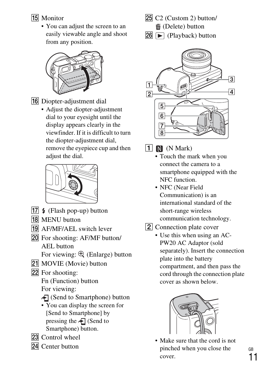 Sony Alpha 6300 User Manual | Page 11 / 48