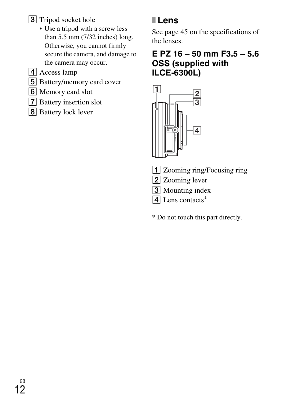 Xlens | Sony Alpha 6300 User Manual | Page 12 / 48