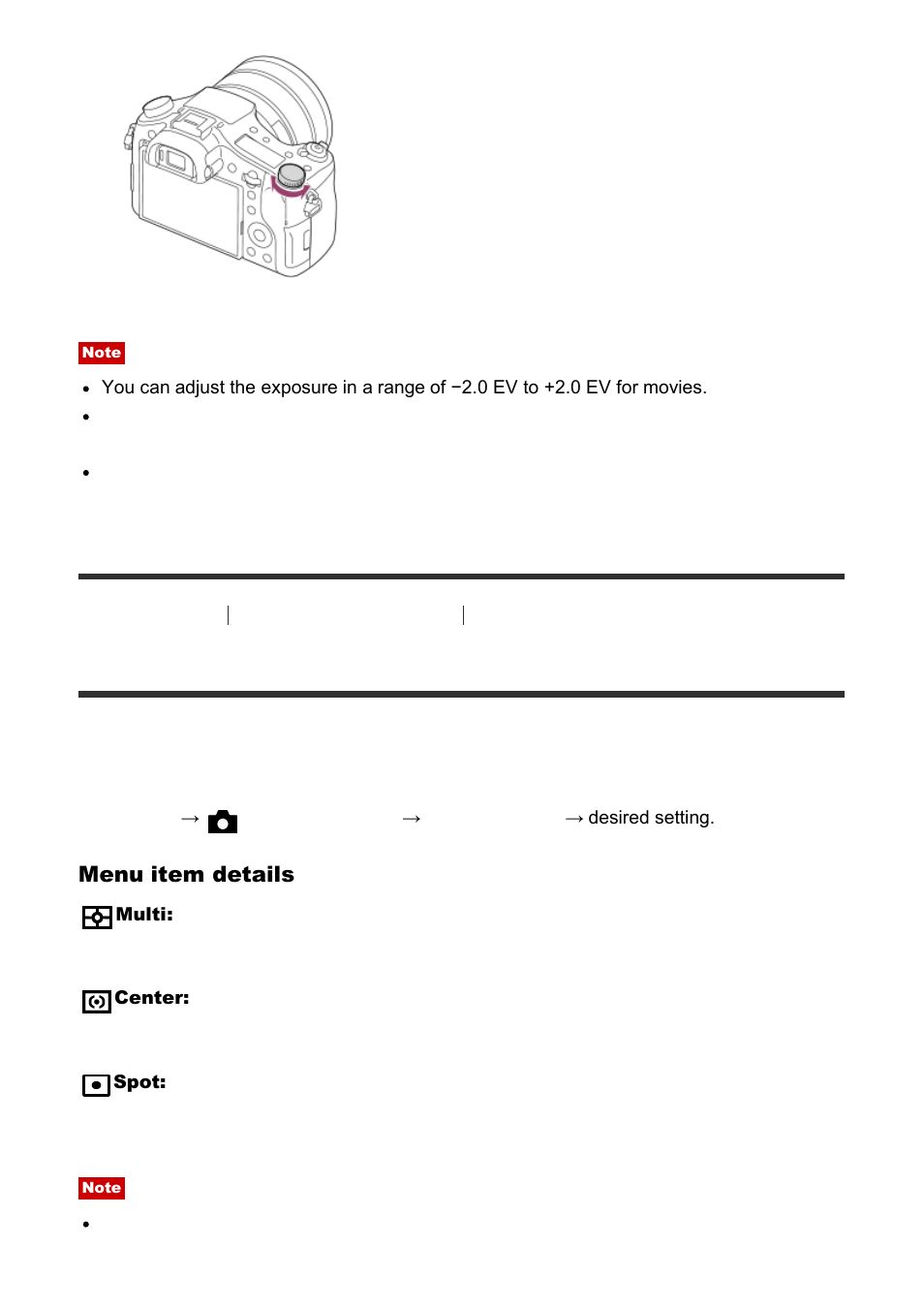 Metering mode [87, Metering mode | Sony Cyber-shot RX10 III User Manual | Page 101 / 274