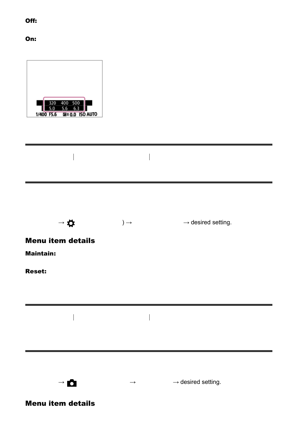Reset ev comp. [93, Drive mode [94, Reset ev comp | Drive mode | Sony Cyber-shot RX10 III User Manual | Page 105 / 274