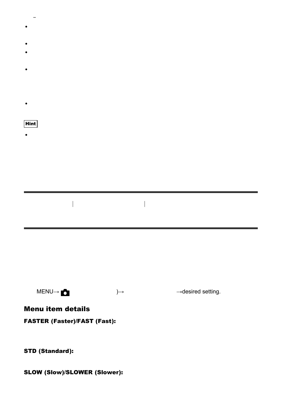 Iso auto min. ss [106, Iso auto min. ss | Sony Cyber-shot RX10 III User Manual | Page 117 / 274