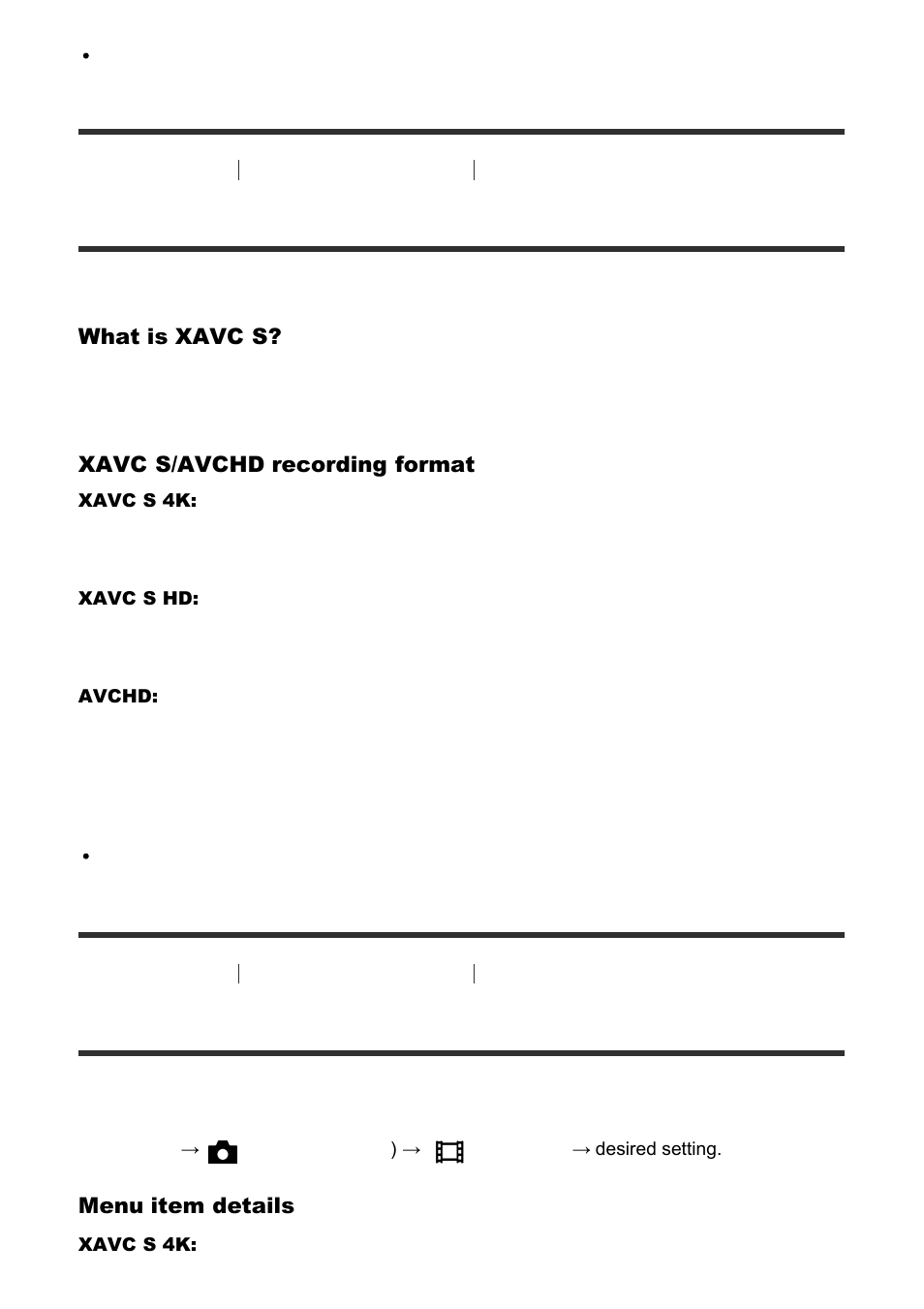 Movie recording formats [114, File format (movie) [115, Movie recording formats | File format (movie) | Sony Cyber-shot RX10 III User Manual | Page 127 / 274