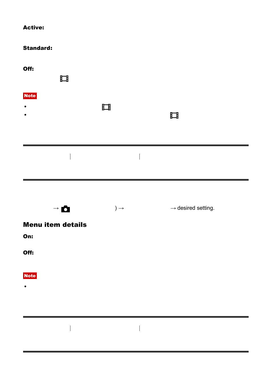 Audio recording [125, Audio level display [126, Audio recording | Audio level display | Sony Cyber-shot RX10 III User Manual | Page 137 / 274