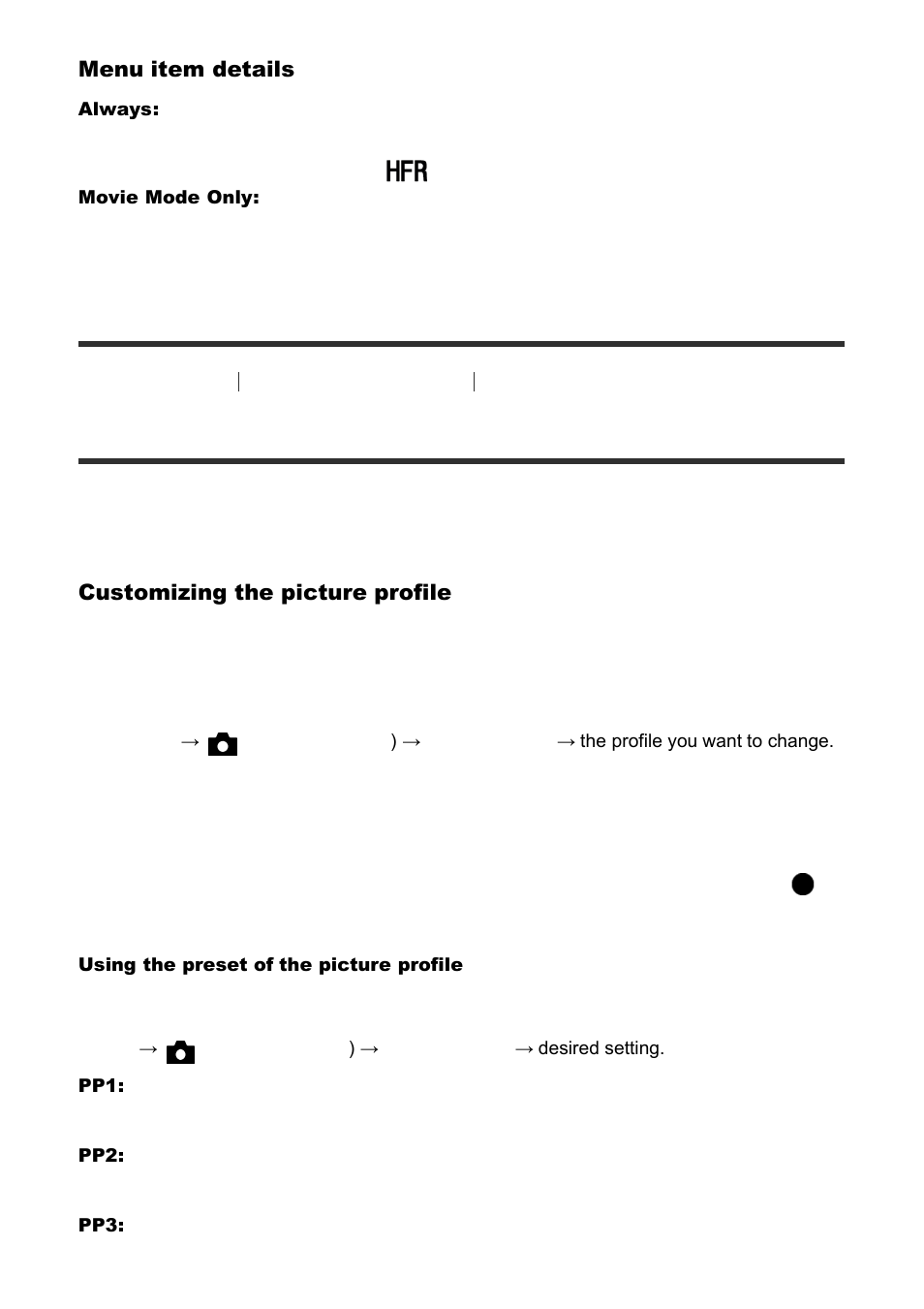 Picture profile [132, Picture profile | Sony Cyber-shot RX10 III User Manual | Page 141 / 274