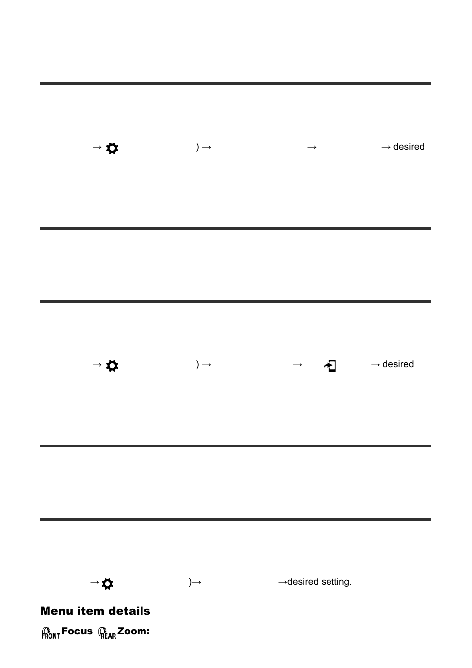 Function of the send to smartphone button [146, Lens ring setup [147, Function of the down button | Function of the send to smartphone button, Lens ring setup | Sony Cyber-shot RX10 III User Manual | Page 151 / 274