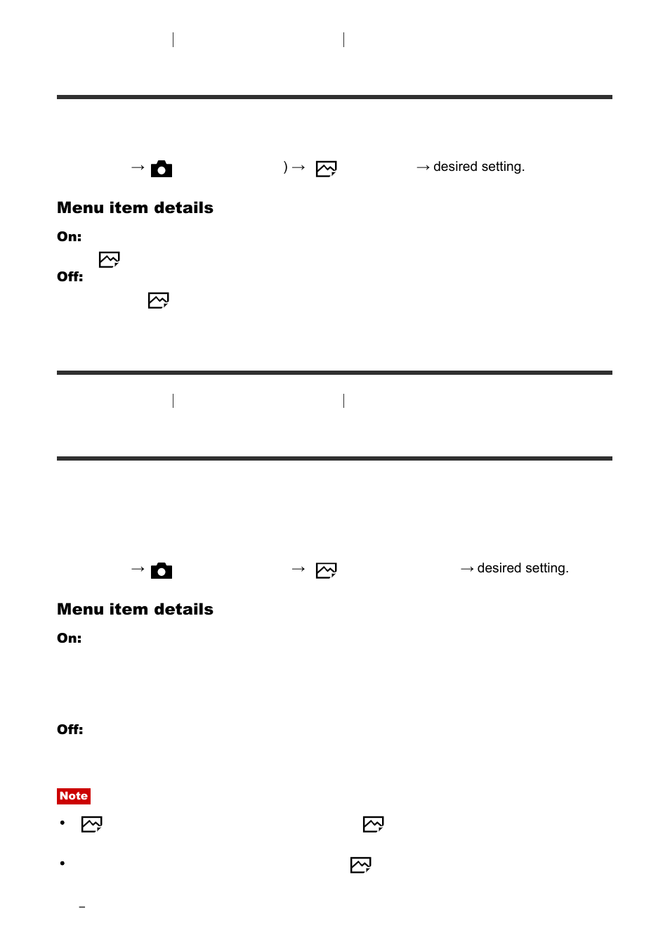 Long exposure nr (still image) [156, Steadyshot (still image), Long exposure nr (still image) | Sony Cyber-shot RX10 III User Manual | Page 157 / 274